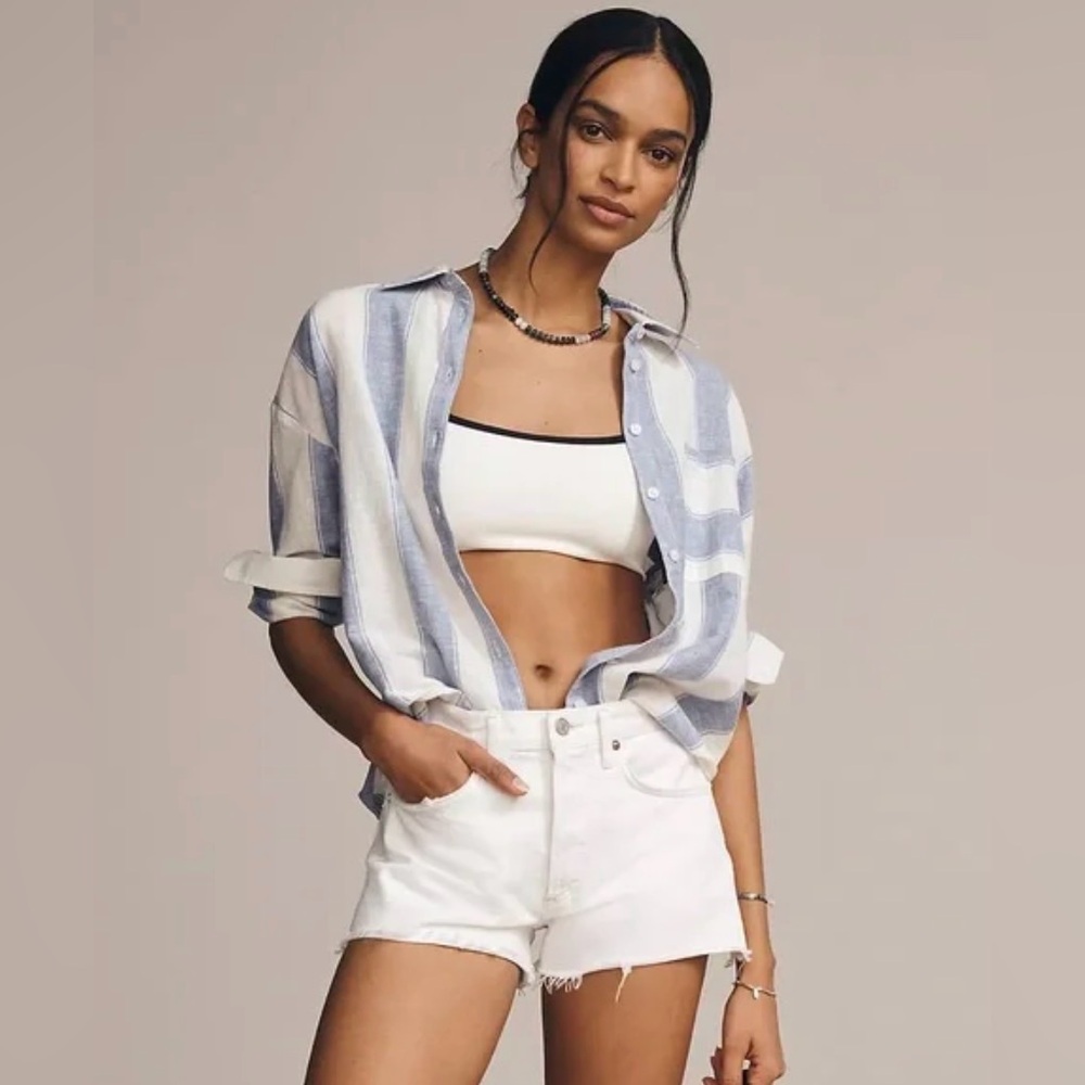 AGOLDE Parker Denim Fray Shorts 31 - Picture 3 of 7